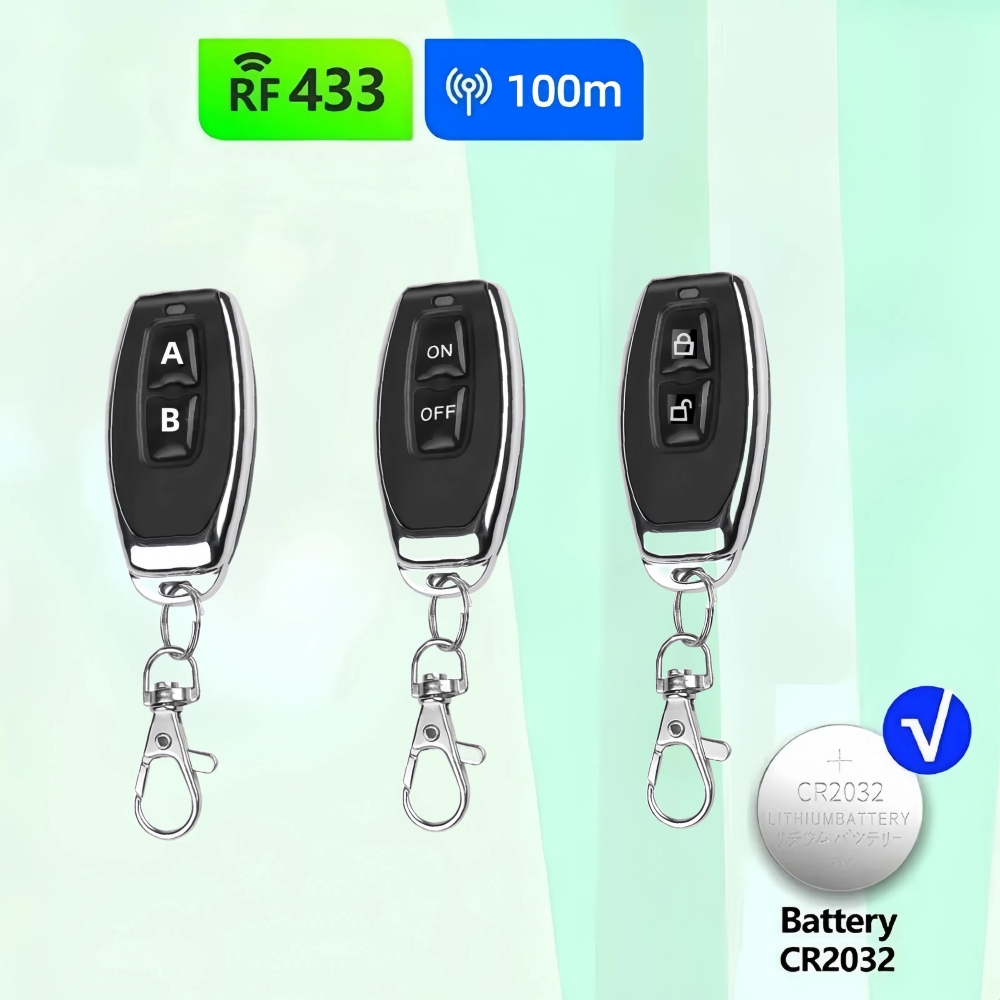 Home Security Front Door Camera - 433MHz Learning Remote Control RF Remote