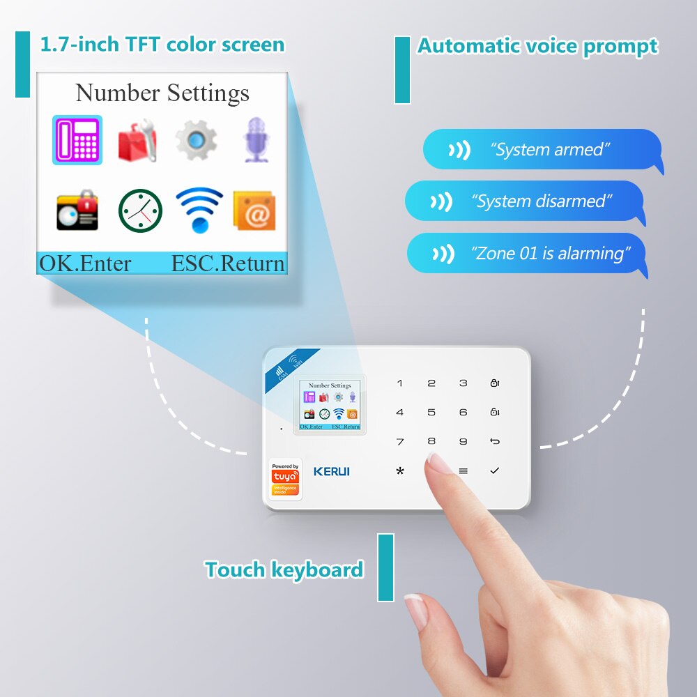 KERUI W181 Tuya Smart WIFI GSM - Home Security Front Door Camera ulasan dan harga