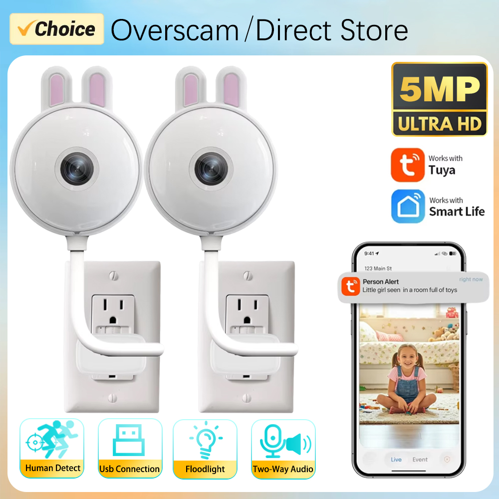 Mini Tuya Indoor USB Light Bul - Home Security Flood Lights ulasan dan harga