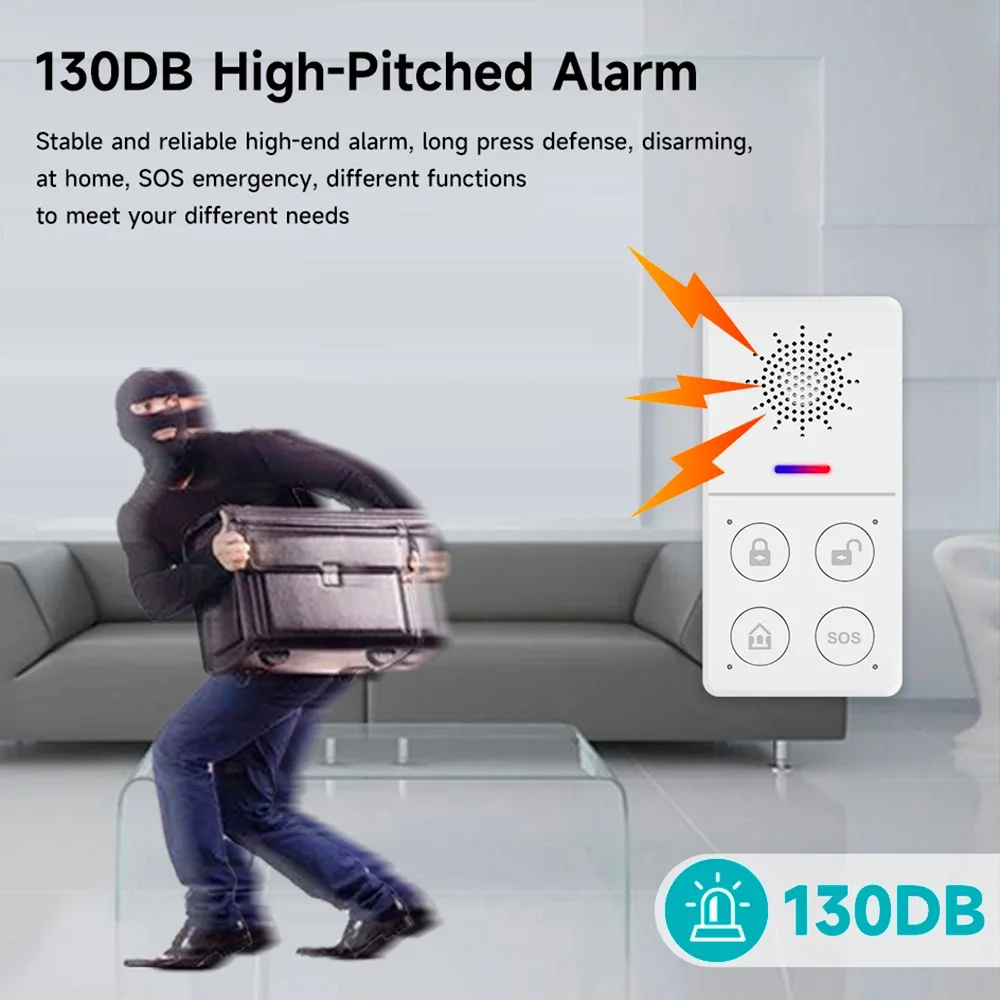 Tuya Wifi Smart Alarm System 4 - Sim Gsm Alarm ulasan dan harga