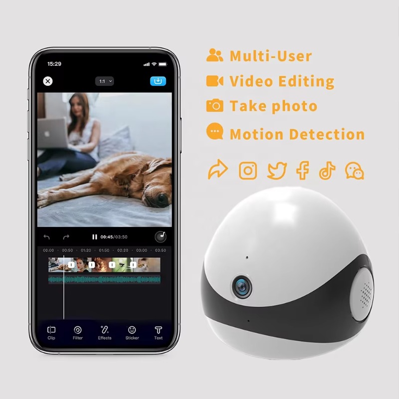 Wireless 2K HD Mobile Pet Comp - Home Security Robot ulasan dan harga
