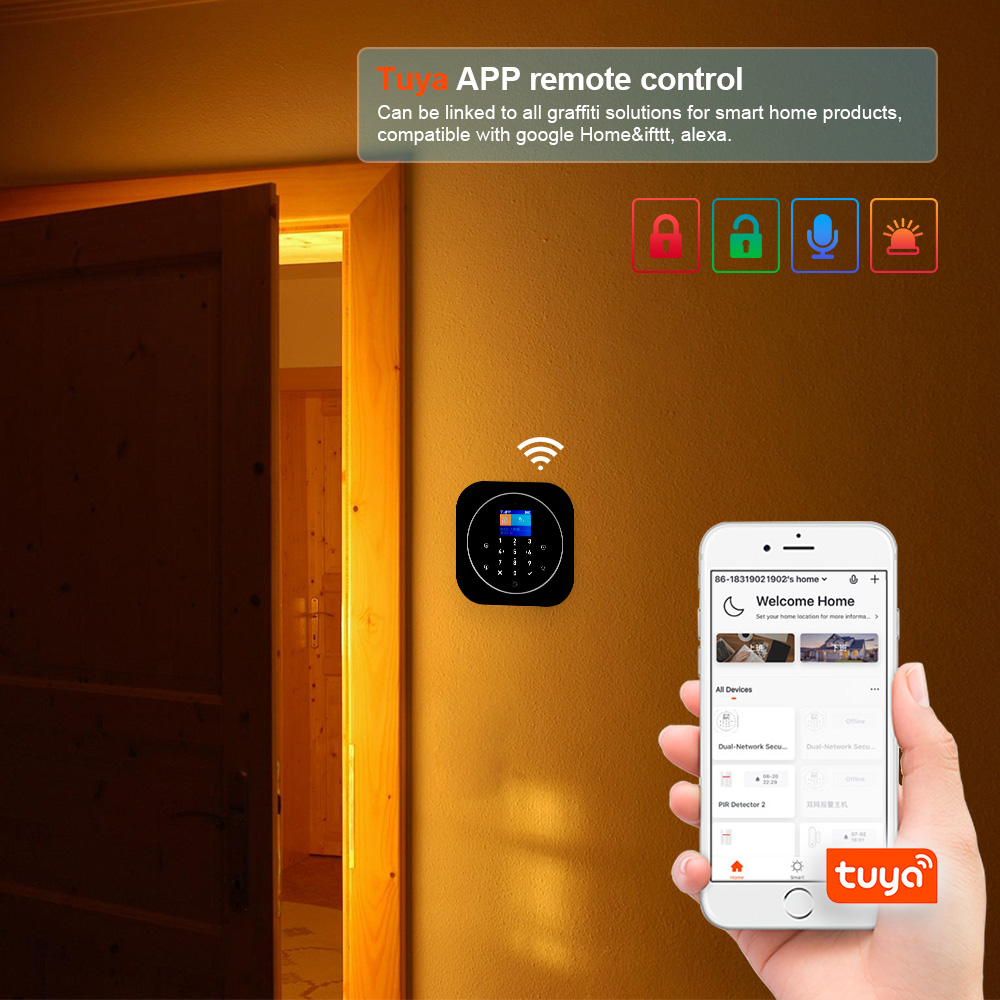 KERUI G12 Wireless Tuya Home A - Sim Gsm Alarm ulasan dan harga