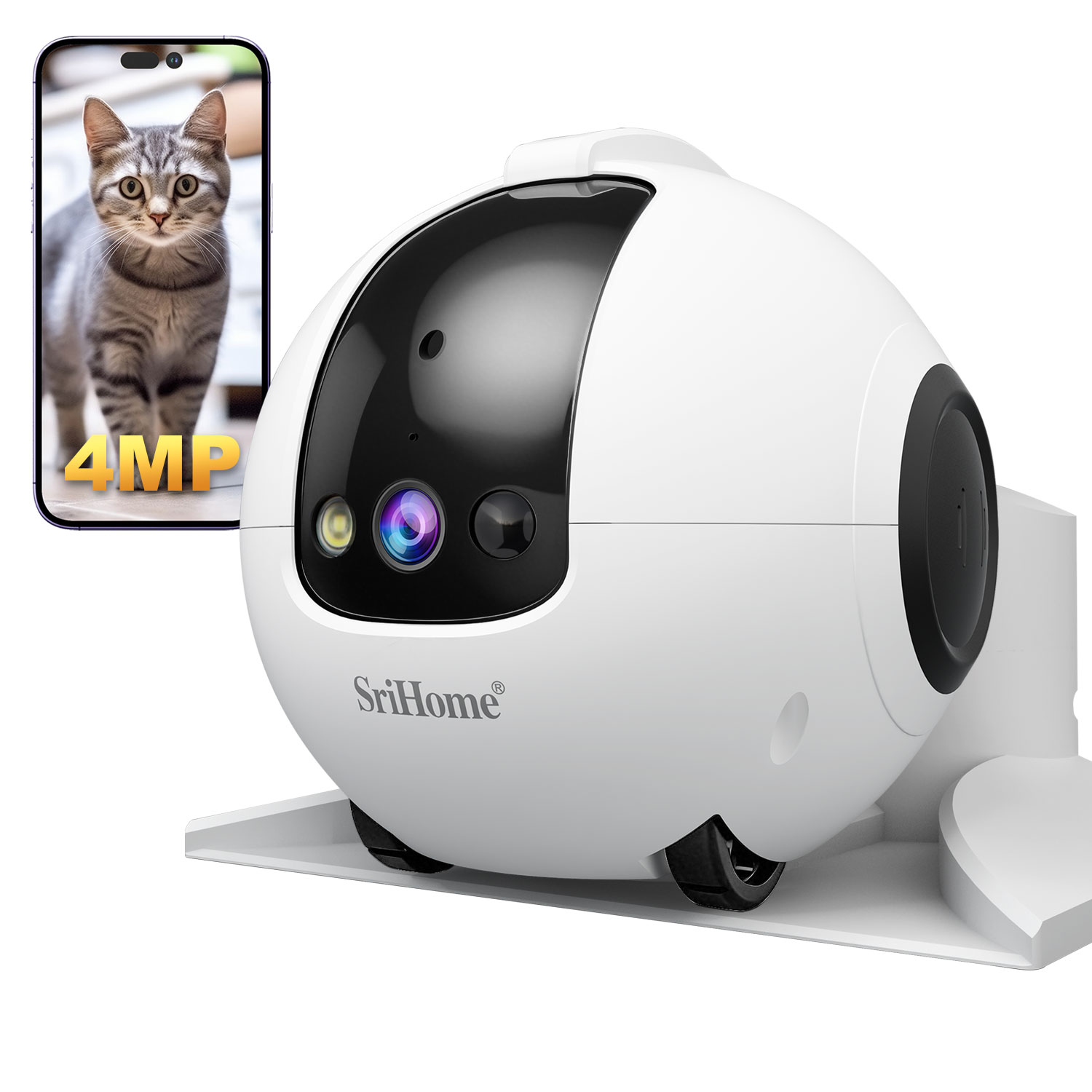 4MP Srihome APP Mobile Guard R - Home Security Robot ulasan dan harga