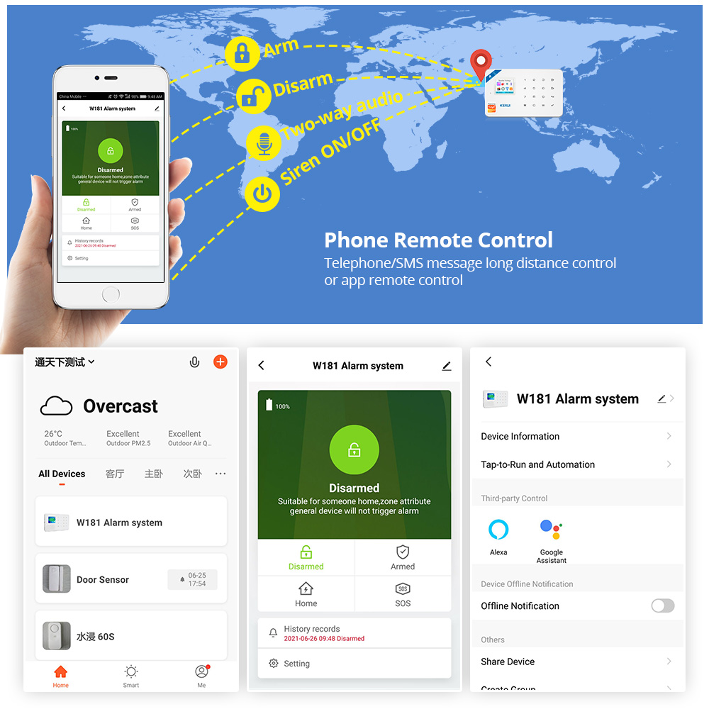 KERUI Security Alarm System Ki - Sim Gsm Alarm ulasan dan harga