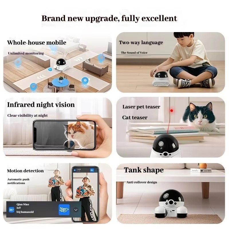 New Smart Pet Robot WiFi Home  - Home Security Robot ulasan dan harga